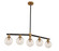 Cameo Five Light Island Pendant in Matte Black Finish with Brushed Pearlized Brass (33|315452BBB)