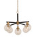 Cameo Five Light Pendant in Matte Black Finish with Brushed Pearlized Brass (33|315451BBB)