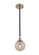 Cameo One Light Mini Pendant in Matte Black Finish With Nickel Accents (33|315410BPN)