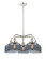 Ballston Urban Five Light Chandelier in Polished Nickel (405|916-5CR-PN-G73)