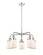 Ballston Urban Five Light Chandelier in Polished Nickel (405|916-5CR-PN-G51)