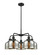 Ballston Urban Five Light Chandelier in Matte Black (405|916-5CR-BK-G78)