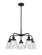 Ballston Urban Five Light Chandelier in Matte Black (405|916-5CR-BK-G64)