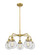 Ballston Urban Five Light Chandelier in Brushed Brass (405|916-5CR-BB-G202-6)