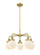 Ballston Urban Five Light Chandelier in Brushed Brass (405|916-5CR-BB-G201-6)