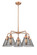 Ballston Urban Five Light Chandelier in Antique Copper (405|916-5CR-AC-G43) Ballston Urban Five Light Chandelier in Antique Copper (405|916-5CR-AC-G43)