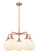 Ballston Urban Five Light Chandelier in Antique Copper (405|916-5CR-AC-G201-8)