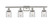 Ballston Urban LED Bath Vanity in Brushed Satin Nickel (405|916-4W-SN-G52-LED)
