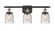 Ballston Urban Three Light Bath Vanity in Black Antique Brass (405|916-3W-BAB-G54)