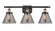 Ballston Urban Three Light Bath Vanity in Black Antique Brass (405|916-3W-BAB-G43)