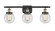 Ballston Urban LED Bath Vanity in Black Antique Brass (405|916-3W-BAB-G202-6-LED)