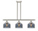 Ballston Urban Three Light Island Pendant in Brushed Satin Nickel (405|916-3I-SN-G73)