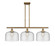 Ballston Urban LED Island Pendant in Brushed Brass (405|916-3I-BB-G74-L-LED)