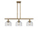 Ballston Urban Three Light Island Pendant in Brushed Brass (405|916-3I-BB-G74)