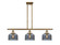 Ballston Urban Three Light Island Pendant in Brushed Brass (405|916-3I-BB-G73)