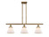 Ballston Urban LED Island Pendant in Brushed Brass (405|916-3I-BB-G41-LED)