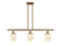 Ballston Urban Three Light Island Pendant in Brushed Brass (405|916-3I-BB-G201-6)