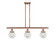 Ballston Urban Three Light Island Pendant in Antique Copper (405|916-3I-AC-G202-6)