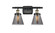 Ballston Urban Two Light Bath Vanity in Black Antique Brass (405|916-2W-BAB-G63)