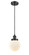 Ballston Urban One Light Mini Pendant in Matte Black (405|916-1P-BK-G201-6)
