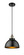 Ballston Urban One Light Mini Pendant in Black Antique Brass (405|916-1P-BAB-MFD-10-BK)