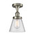 Ballston Urban One Light Semi-Flush Mount in Brushed Satin Nickel (405|916-1C-SN-G64)