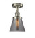Ballston Urban LED Semi-Flush Mount in Brushed Satin Nickel (405|916-1C-SN-G63-LED)