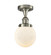Ballston Urban LED Semi-Flush Mount in Brushed Satin Nickel (405|916-1C-SN-G201-6-LED)
