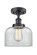 Ballston Urban One Light Semi-Flush Mount in Oil Rubbed Bronze (405|916-1C-OB-G78)