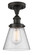 Ballston Urban One Light Semi-Flush Mount in Oil Rubbed Bronze (405|916-1C-OB-G64)