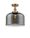 Ballston Urban One Light Semi-Flush Mount in Brushed Brass (405|916-1C-BB-G73-L)