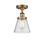 Ballston Urban One Light Semi-Flush Mount in Brushed Brass (405|916-1C-BB-G64)