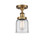 Ballston Urban One Light Semi-Flush Mount in Brushed Brass (405|916-1C-BB-G52)