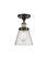 Ballston Urban LED Semi-Flush Mount in Black Antique Brass (405|916-1C-BAB-G64-LED)