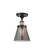 Ballston Urban LED Semi-Flush Mount in Black Antique Brass (405|916-1C-BAB-G63-LED)
