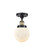 Ballston Urban One Light Semi-Flush Mount in Black Antique Brass (405|916-1C-BAB-G201-6)