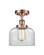 Ballston Urban One Light Semi-Flush Mount in Antique Copper (405|916-1C-AC-G72)