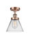 Ballston Urban One Light Semi-Flush Mount in Antique Copper (405|916-1C-AC-G42)