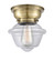 Franklin Restoration LED Flush Mount in Antique Brass (405|623-1F-AB-G532-LED)