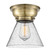 Franklin Restoration One Light Flush Mount in Antique Brass (405|623-1F-AB-G44)