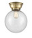 Franklin Restoration One Light Flush Mount in Antique Brass (405|623-1F-AB-G204-10)