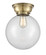 Franklin Restoration One Light Flush Mount in Antique Brass (405|623-1F-AB-G202-10)