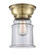 Franklin Restoration LED Flush Mount in Antique Brass (405|623-1F-AB-G182-LED)