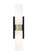 Downtown Urban Two Light Bath Vanity in Black Antique Brass (405|617-2W-BAB-G617-8WH)