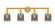 Edison Four Light Bath Vanity in Satin Gold (405|616-4W-SG-G53)