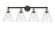 Edison Four Light Bath Vanity in Black Antique Brass (405|616-4W-BAB-GBC-82)