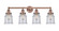 Edison Four Light Bath Vanity in Antique Copper (405|616-4W-AC-G184)