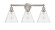 Edison Three Light Bath Vanity in Satin Nickel (405|616-3W-SN-GBC-82)