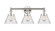 Edison Three Light Bath Vanity in Polished Nickel (405|616-3W-PN-G44)