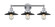 Edison Three Light Bath Vanity in Polished Chrome (405|616-3W-PC-M6-BK)